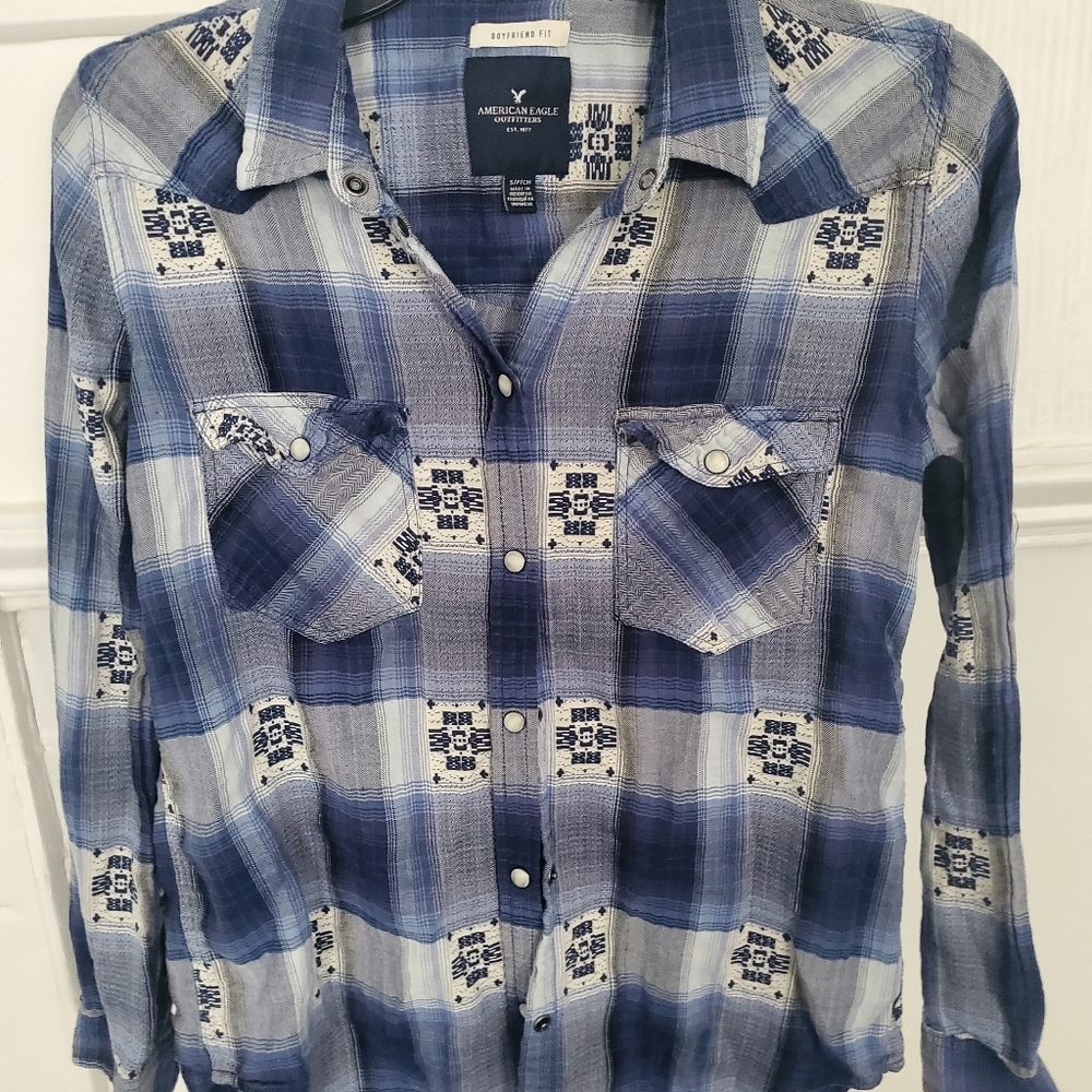 American eagle patchwork top